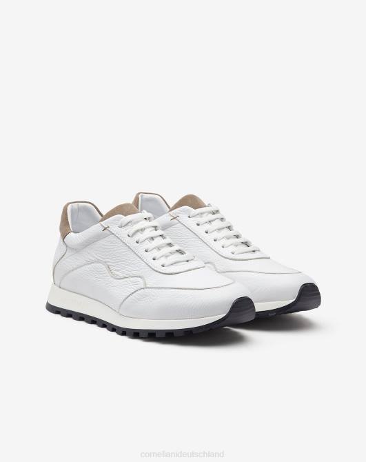 Ledersneaker mit Laufsohle Corneliani Männer 8RL0413 Weiß Schuhe