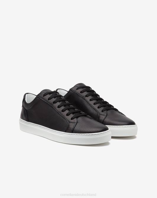 Sneakers mit Hirschleder und Latexsohle Corneliani Männer 8RL0403 Schwarz Schuhe