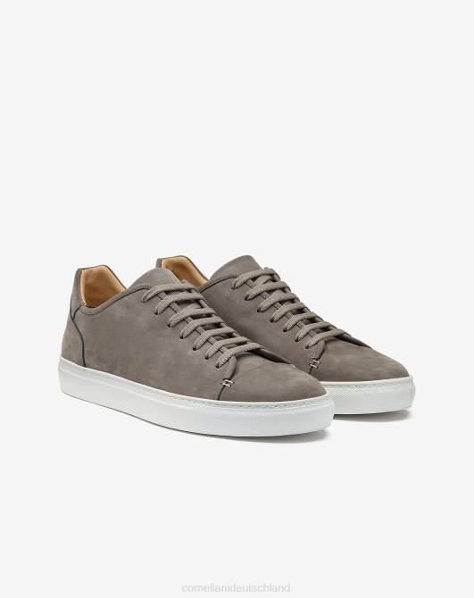 hellgraue Nubuk-Sneaker Corneliani Männer 8RL0404 hellgrau Schuhe