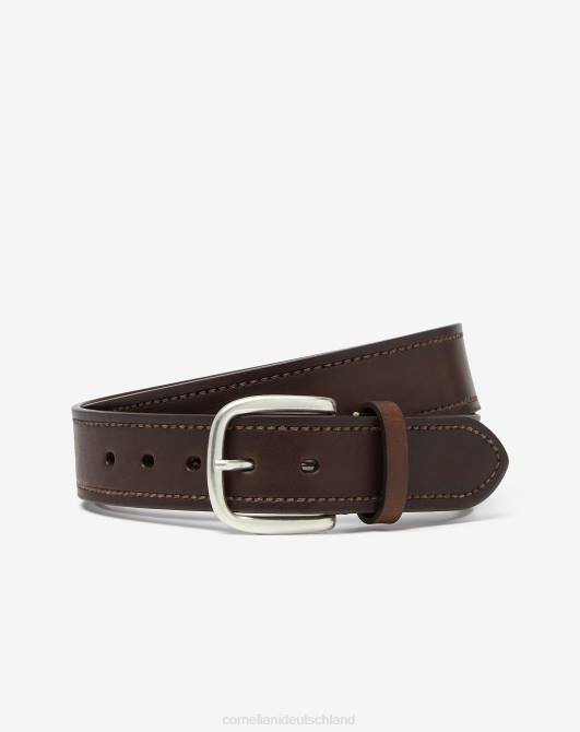 Gürtel mit Messingschnalle Corneliani Männer 8RL0378 dunkelbraun Zubehör