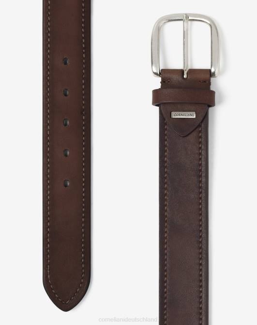 Gürtel mit Messingschnalle Corneliani Männer 8RL0378 dunkelbraun Zubehör