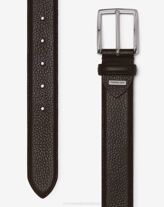 Ledergürtel mit Hirschlederprägung Corneliani Männer 8RL0376 braun Zubehör