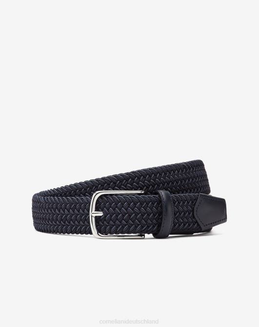 geflochtener Ledergürtel Corneliani Männer 8RL0377 Navy blau Zubehör