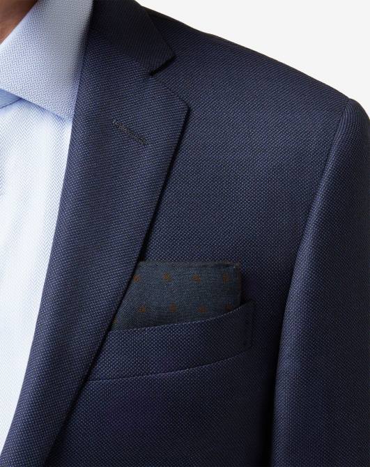 Bedrucktes Einstecktuch aus Seide und Wolle Corneliani Männer 8RL038 Blau Zubehör