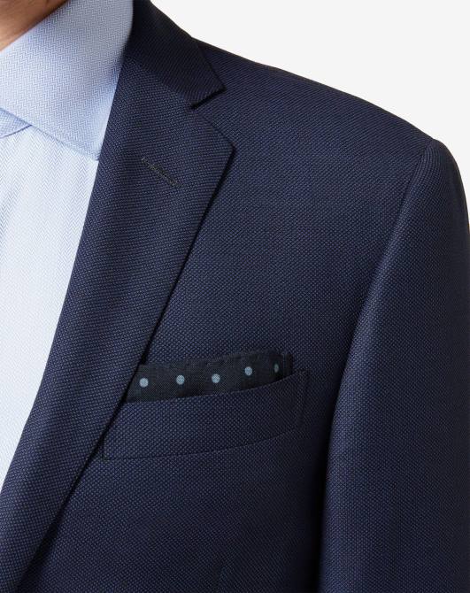 Bedrucktes Einstecktuch aus Seide und Wolle Corneliani Männer 8RL0399 Blau Zubehör