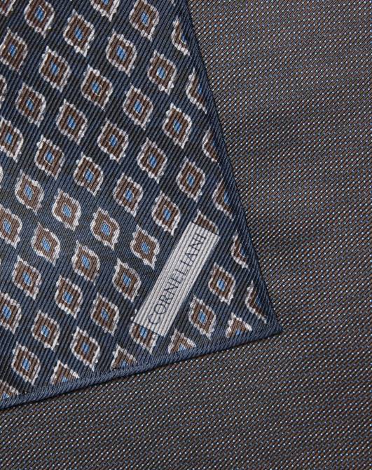 Einstecktuch aus Seide Corneliani Männer 8RL0394 dunkelbraun und blau Zubehör