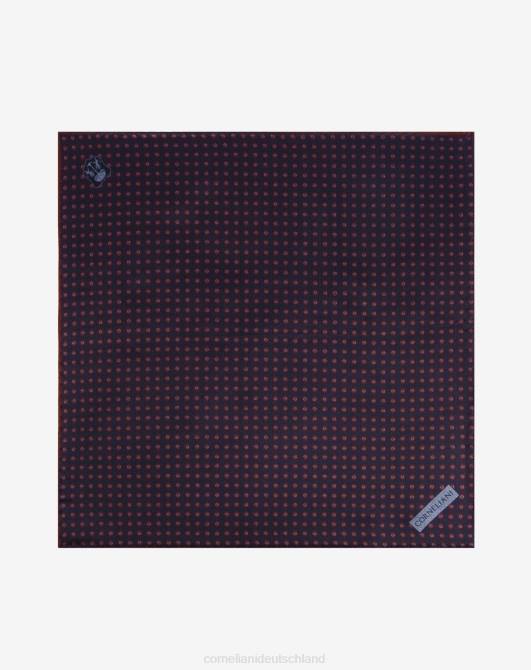 Einstecktuch aus Seide mit doppeltem Aufdruck Corneliani Männer 8RL0397 Blau Zubehör