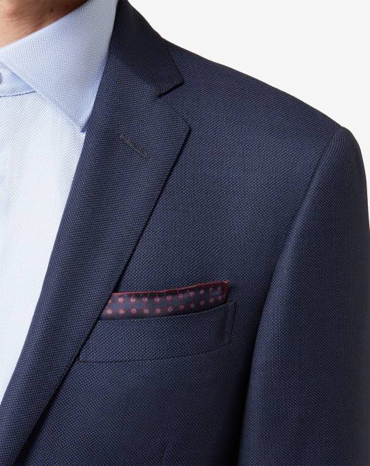 Einstecktuch aus Seide mit doppeltem Aufdruck Corneliani Männer 8RL0397 Blau Zubehör