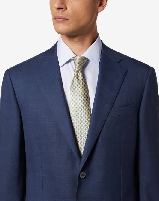 Krawatte aus bedrucktem Satin Corneliani Männer 8RL0386 Gelb Zubehör