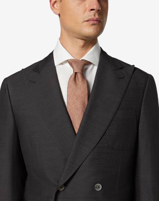 Krawatte aus bedrucktem Seidentwill Corneliani Männer 8RL0387 braun Zubehör