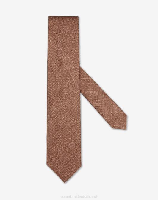 Krawatte aus bedrucktem Seidentwill Corneliani Männer 8RL0387 braun Zubehör