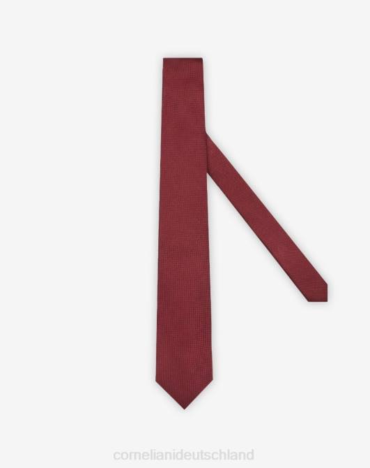 Krawatte aus einfarbiger Panama-Seide Corneliani Männer 8RL0390 Rot Zubehör