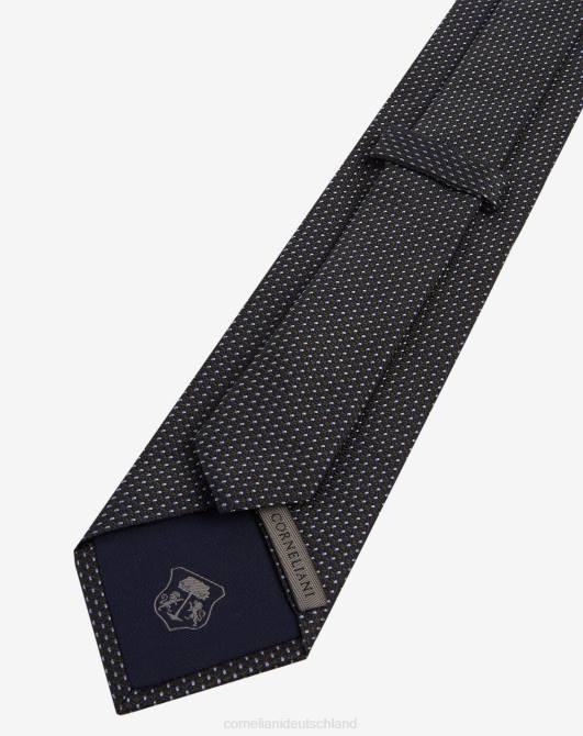 Krawatte mit Jacquard-Mikromuster Corneliani Männer 8RL0392 Grün Zubehör