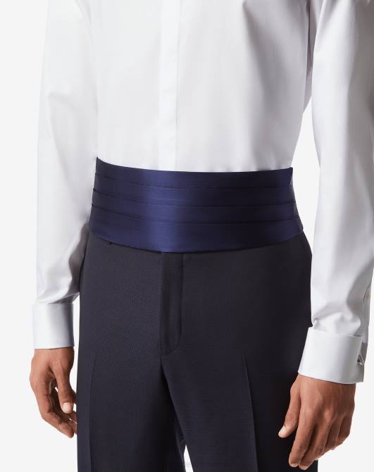 Kummerbund aus Seide Corneliani Männer 8RL034 Navy blau Zubehör