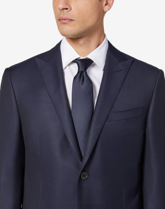 Satinkrawatte Corneliani Männer 8RL037 Navy blau Zubehör
